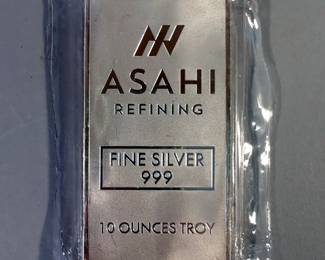 ASAHI Refining 10 Ounce Silver Art Bar, Sealed