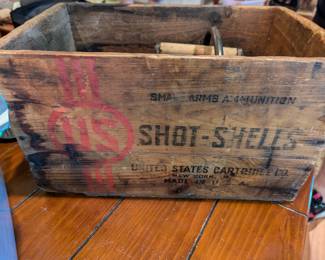 Vtg shot gun shell box