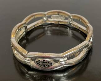  Hinged Silver Bracelet