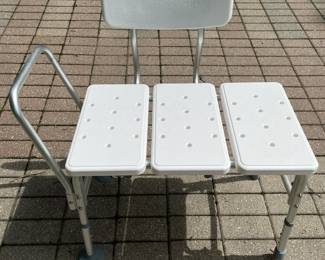  Plastic Transfer Bench with Adjustable Backrest