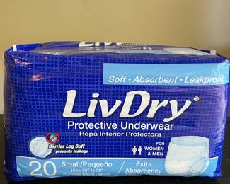  LivDry Protective Underwear for Women and Men Individual Package