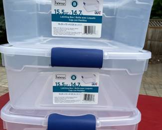 Homz 15.5 qt Latching Boxes