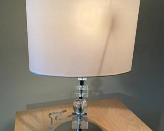 Silver and Glass Lamp