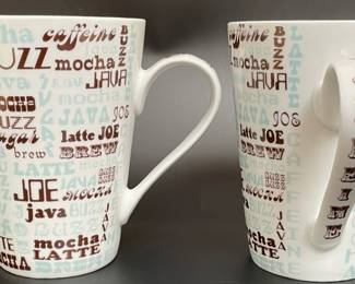 Limited Edition Jonathan Adler Barnes  Noble Caffeine Buzz Coffee Mugs