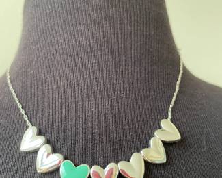 Series Heart Shaped Charms Necklace