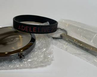 Adele Rare 2016 Live Concert Tour Accessorier  Hello Key Chain, Compact, Rubber Bracelet