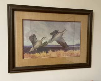  Fowl Art with Frame