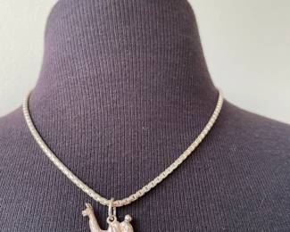  Llama Charm Silver Necklace