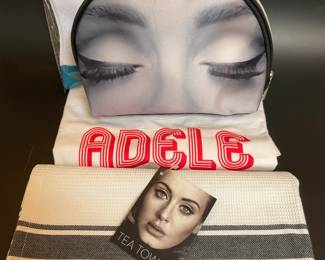 Adele Rare TShirt, Toiletry 2016 Hello Bag, Tea Towel and Weekends with Adele Socks