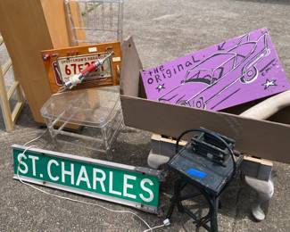 Cool sign from St. Charles, Original art, etc