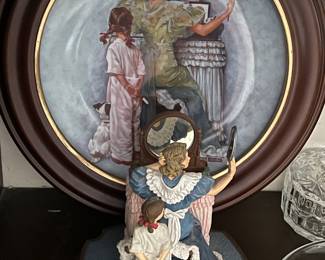 Statue with matching plate 