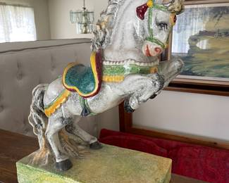Unique ceramic horse statue 