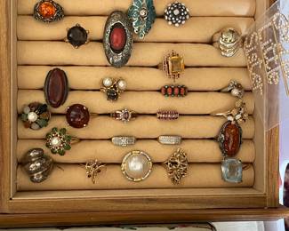 Sterling silver and gold rings 