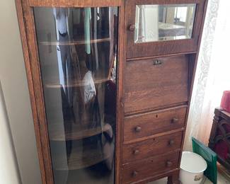 Antique quarter sawn oak Secretary cabinet