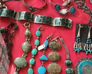 Assorted Turquoise jewelry 