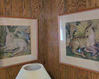 ORIGINAL MID CENTURY FRAMED PRINTS - SIGNED!