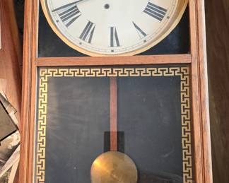 ANTIQUE INGRAM PENDULUM WALL CLOCK