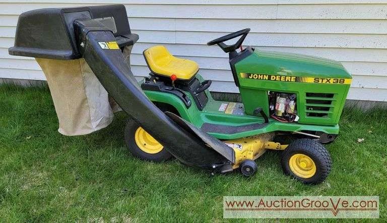 1 JOHN DEERE STX 38 Riding Mower with Bagger.