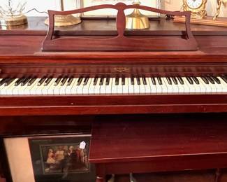 Winter Piano and bench