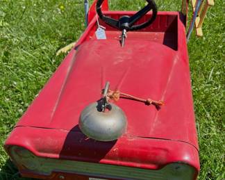 Front view vintage peddle car