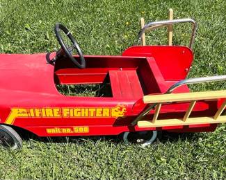 Vintage Fire Fighter peddle car