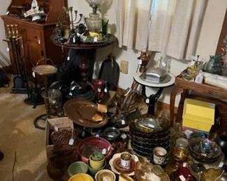 McCoy pottery,  glass