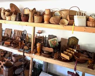 Baskets, baskets, and more baskets and lots of wood items