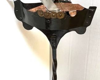 Vintage wrought iron smoking stand