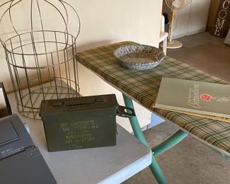 Vintage Paper in Original Box, Vintage Ironing Board 