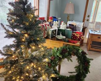 Christmas tree and decorations