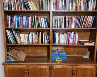 large number of book some old antique books, some modern novels