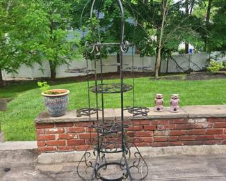 Wrought iron plant stand