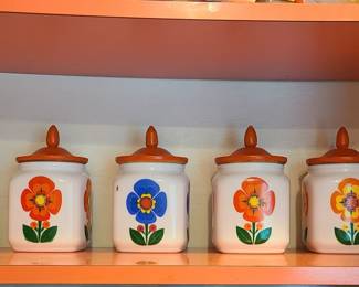 Set of vintage cannisters