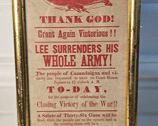 Original Civil War Announcement