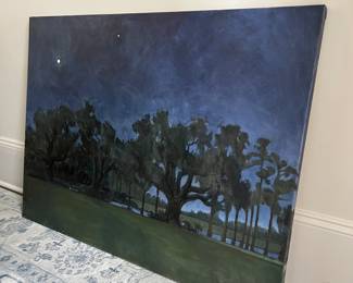 original live oaks on canvas by david hawkins