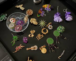 assorted mardi gras and costume jewelry 