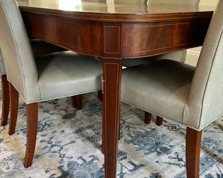 midcentury inlaid dining table (*botanical print set NFS)