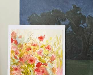 original floral on paper by kimberly zukley