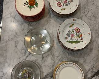variety of pretty dishware sets- limoges, etc.