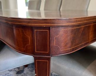 midcentury inlaid dining table (*botanical print set NFS)