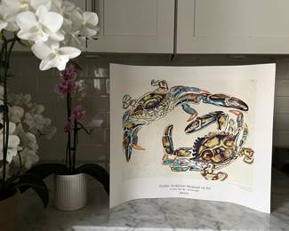 walter anderson unframed print, blue crabs