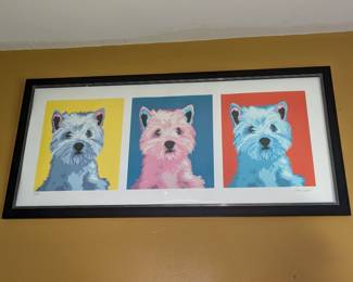 Andy Warhol style 'pop westie' print by Laura Sotka