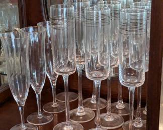 Crystal champagne flutes