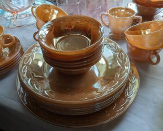 Fire King peach lusterware