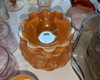 Fire King peach lusterware