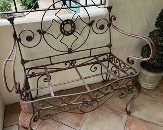 Antique Iron Bench