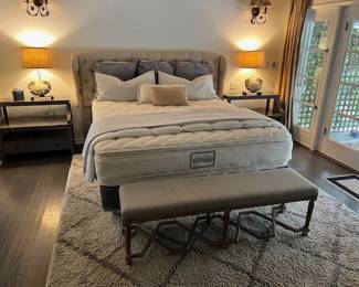 Cal King Mattress Set ~ Upholstered Bench