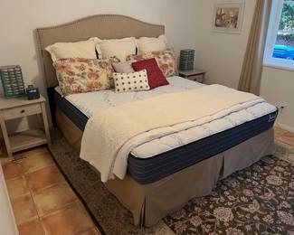 Guest Bedroom ~ Cal King Bed ~ Upholstered Headboard