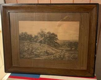 Vintage Print Titled Near Godalming