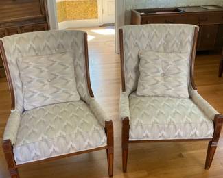 Pair Mid Century Italian Provincial Chairs